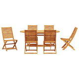 Garden Dining Set Folding 7 pcs Brown Solid Acacia Wood 3375758
