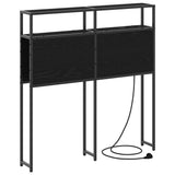 Storage Headboard with Shelf Black oak 100 cm Engineered wood 859735