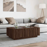 Coffee Table with Infinity LED Brown Oak 116x69x40 cm 3284062