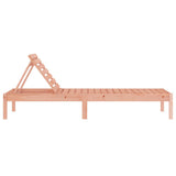 Sun Lounger Natural Wood Solid Douglas Wood Large 825075