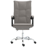 Reclining Office Chair Taupe Fabric 349749