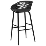 7 Piece Bar Set White and Black 3057417