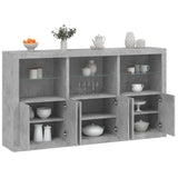 Sideboard with LED Lights Concrete Grey 181.5x37x100 cm 3209152