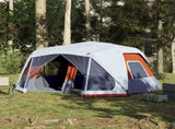 Family Tent with LED 10-Person Light Grey and Orange Quick Release 94303