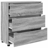 Storage Cabinet Grey Sonoma 80 x 31 x 81 cm Engineered Wood 888853