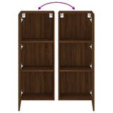 TV Wall Cabinet Brown Oak 40.5x30x102 cm Engineered Wood 836937