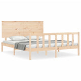 Bed Frame without Mattress King Size Solid Wood Pine 3193406
