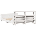 Bed Frame without Mattress White 160x200 cm Solid Wood Pine 3306454