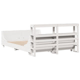 Bed Frame without Mattress White 160x200 cm Solid Wood Pine 3306454