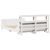 Bed Frame without Mattress White 120x200 cm Solid Wood Pine 3306463