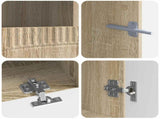 5 Piece LED TV Cabinet Sonoma Oak Engineered Wood 3416839