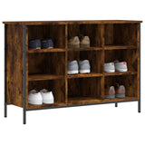 Shoe Cabinet Smoked Oak 100x35x70 cm Engineered Wood 831845