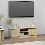 ZNTS TV Cabinet with Door Sonoma Oak 102x30x36 cm 823353