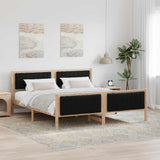 Bed frame Brown and black 180 x 200 cm Solid pine wood 3394305
