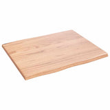 Table Top Light Brown 60x50x2 cm Treated Solid Wood Oak Live Edge 363932