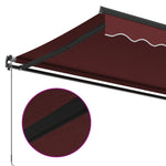 ZNTS Manual Retractable Awning Burgundy 450x300 cm 3215335