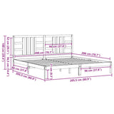 Bed Frame without Mattress 200x200 cm Solid Wood 3105425