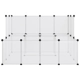 Small Animal Cage Transparent 143x107x93 cm PP and Steel 340570