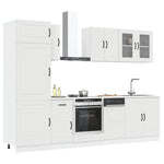 ZNTS 8 Piece Kitchen Cabinet Set Kalmar White Engineered Wood 3314791