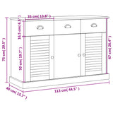 Sideboard with Drawers VIGO 113x40x75 cm Solid Wood Pine 353190