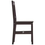 7 Piece Dining Set Pinewood Dark Brown 283377