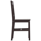 7 Piece Dining Set Pinewood Dark Brown 283377