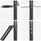 Fence Post 7 pcs Grey Steel 42004306