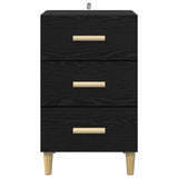 Bedside Cabinet Black Oak 40 x 40 x 66 cm Engineered Wood 880615