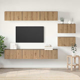 TV Cabinet Set 8 pcs Artisan Oak Engineered Wood 3393353
