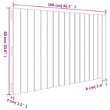 Wall Headboard 108x3x60 cm Solid Wood Pine 824823