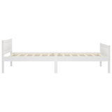 Bed Frame without Mattress Solid Pinewood White 90x200 cm 322103