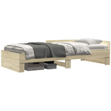 Bed Frame with Headboard Sonoma Oak 80 x 200 cm Engineered Wood 8009036