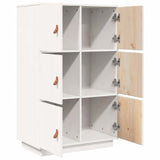 Highboard White 67x40x108.5 cm Solid Wood Pine 820173