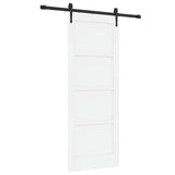 Sliding Door ORKDAL 78 x 202 cm Engineered Wood White and Black 3450301