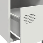 ZNTS Bedside Cabinet White 35x39x43.5 cm Steel 851254