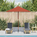 Garden Parasol with Wooden Pole 150x200 cm Terracotta 44538