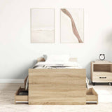 Bed Frame without Mattress Sonoma Oak 90x190 cm Single 3203812