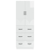 Cabinet Set 2 pcs High Gloss White 66 x 34.5 x 87 cm 3416803