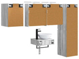 Bathroom Furniture Set 5 pcs Grey Sonoma 3407252