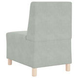 Modular Sofa Unit Armless 2 pcs Light Grey 55 x 74 x 82 cm 3399759