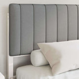 Bed Frame with Upholstered Headboard Light Grey 150 x 200 cm 878043