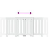 Radiator Cover White 205x21.5x83.5 cm Engineered Wood 852762