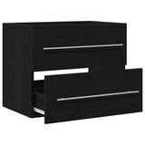 Bathroom Sink Cabinet Black Oak 60x38.5x48 cm Engineered Wood 862028