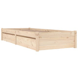 Bed Frame without Mattress with Drawers Single 3103458