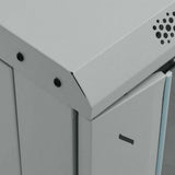 Network Cabinet with Storage Grey 60 x 60 x 80 cm Steel 42017660