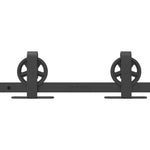Sliding Door Hardware Kit 400 cm Steel Black 3295800
