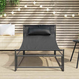 Garden Lounger Chair Anthracite 87x74x73 cm Steel and Textilene 42003022