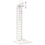 Outdoor Shower 223 cm Solid Pine Wood and Stainless Steel White 886329