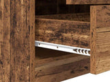Desk with Drawer with Shelf with Storage 2 pcs Old Wood 3337359