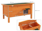 Feral Cat House, Wooden Insulated with Removable Floor, Water-Resistant Openable Roof - Orange T3398P376203